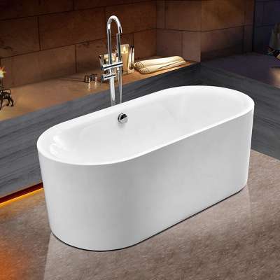 1700m Freestanding Slim Narrow Composite Acrylic Big Round Oval Bathtub