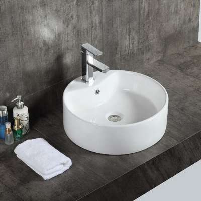 Bathroom Sanitary Ware Round Counter Top Hand Wash Art Ceramic Basin