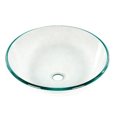 Stock Products Glass Vanity Bowls Bathroom Sinks Wash Basin