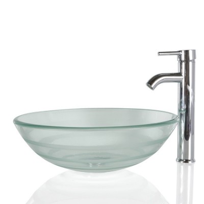 Basin Sink Sanitary Ware Counter Top Glass Vessel Home Sinks