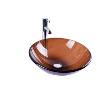 Modern Round Tempered Glass Basin Washing Bowl