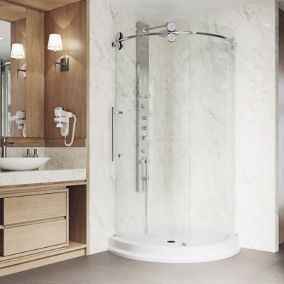 China Simple 2 Sided Tempered Glass Shower Enclosure Shower Room